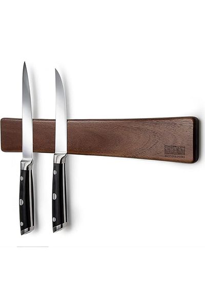 COOYA Magnetic Knife Strips, Wood Strip Use as Knife Bar Kitchen Utensil Organizer, 16 Inch