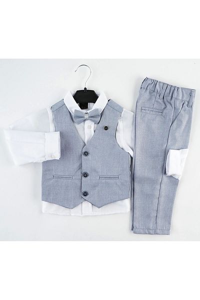Mc Emirix Kids Wear 3 Button Badge Vest Suit 3 Pieces