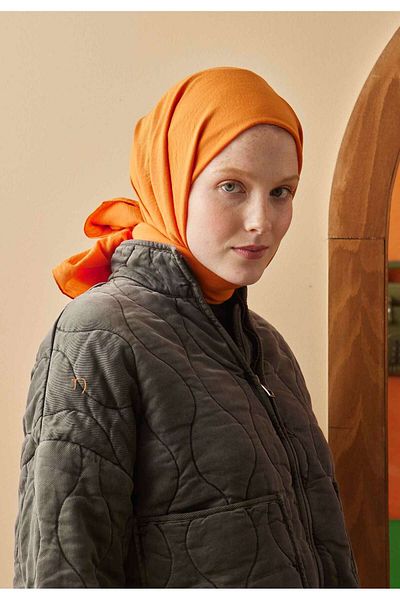 Fresh COTTON CRASH SHAL ORANGE