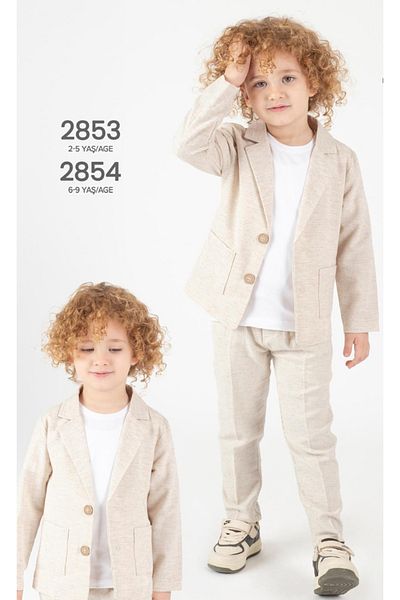 Terry Boy's White T-Shirt Linen Jacket Sports Suit/Suit/Groom/Special Occasion Suit