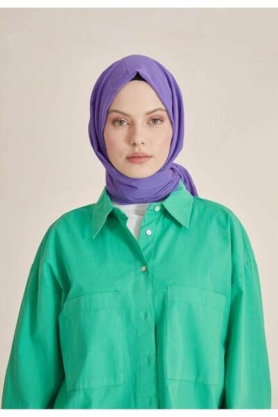 Fresh İnce Pamuk Vual Şal Ametist
