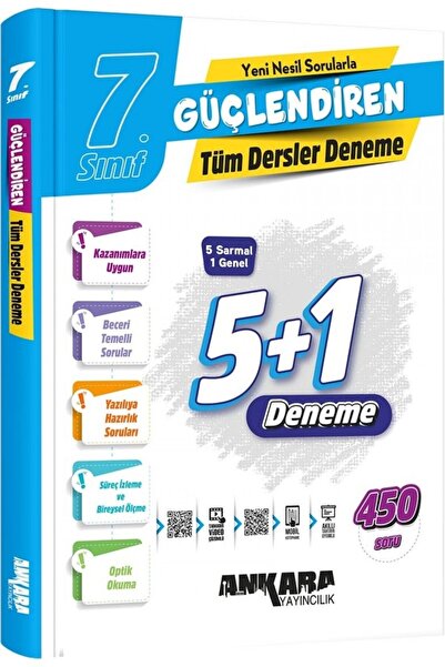 Anka Yayınları Ankara Yayıncılık 7.Sınıf Güçlendiren Tüm Dersler Deneme Sınavı