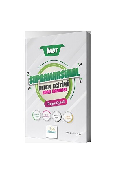 Anka Yayınları CBA Akademi ÖABT Beden Eğitimi Supramaksimal Soru Bankası Çözümlü 2021