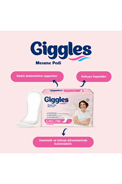 giggles Kadın Mesane Pedi Large(Yoğun) 30 Adet