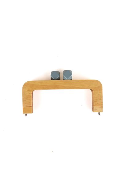 Prestij Boncuk Burghie din lemn de 20 cm - cu cap de mărgele acrilice albastre, culoare naturală