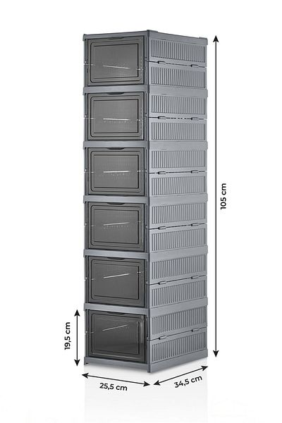 MissClean (6 Floors) Foldable Shoe Rack, Portable Multi-Purpose, Spacious, Foldable Cabinet and Shelf