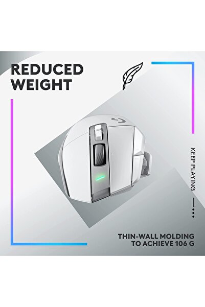 logitech ماوس الألعاب اللاسلكي Logitech G502 X Plus - أبيض
