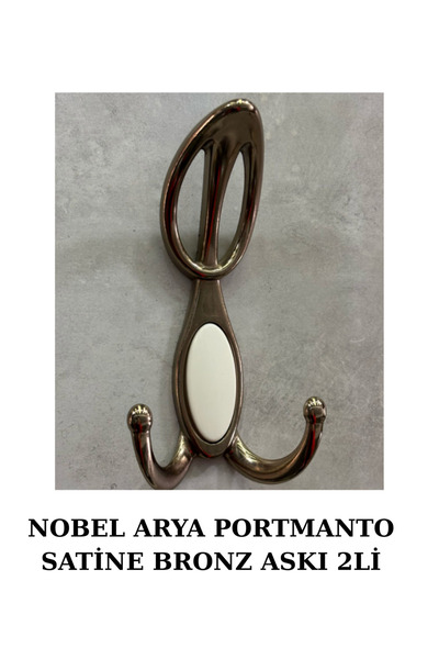 Nobel ARYA PORTMANTO SATİNE BRONZ VESTİYER ASKISI 2Lİ