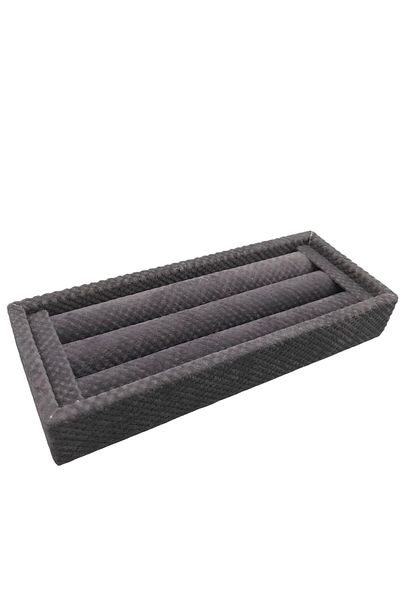 MeGass Dekor Domestic Production Small Size Linen Fabric Smoke Color 18 / 7 Cm Roll Drawer Ring Stand