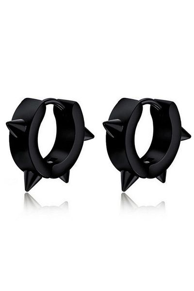 Takı Dükkanı Studded Spike Punk Unisex Steel Earrings Pair 3mm Mse3