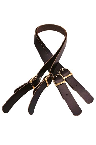 angel çanta aksesuar حقيبة Angel من الجلد الحقيقي بإبزيم ذهبي فاتح ولون بني داكن