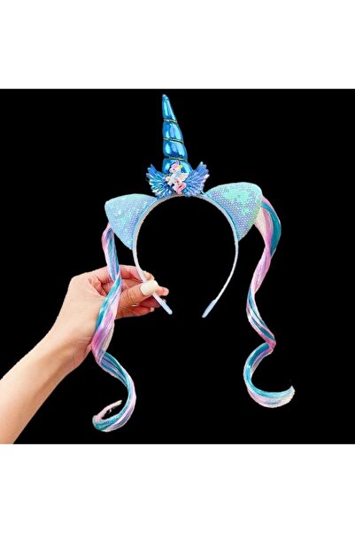 China Bazaar Saçlı Makaron Renkli Unicorn Tacı - Doğum Günü, Kostüm Partileri...