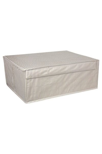 EVLE Multi-Purpose Laundry-Storage-Organizing Bin with Lid, Box Brown - 50 X 40 X 19 cm