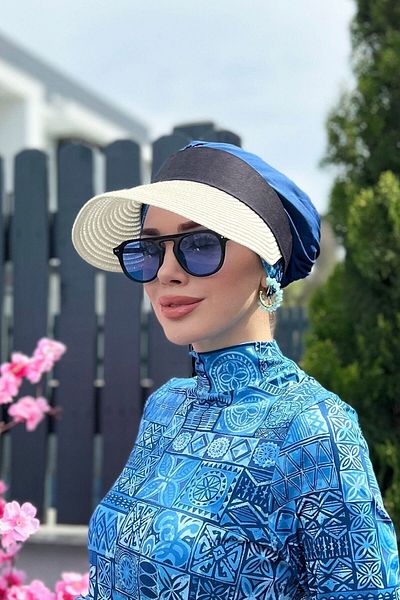 Remsa Mayo Remsa Foldable Visor Straw Hat Sunscreen Visor Ecru Rş-46