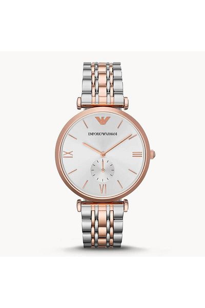 Emporio Armani ساعة كوارتز نسائية من الفولاذ المقاوم للصدأ
