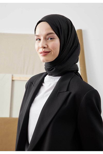 Freshscarfs Black Bamboo Shawl