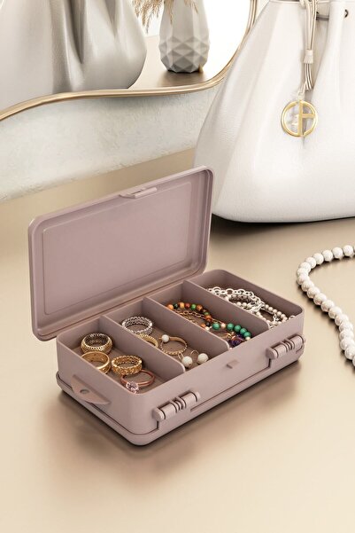 Pufwin Home Mini Multi-Purpose Double Compartment Jewelry and Accessory Box O...