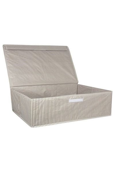 EVLE Multi-Purpose Laundry-Storage-Organizing Bin with Lid, Box Brown - 50 X 40 X 19 cm