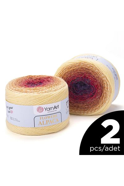 Yarnart Flowers Alpaca Knitting Yarn (2 Pieces)