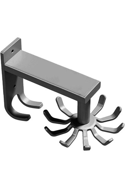 COOYA Kitchen Utensil Hooks, 360 ° Rotating Kitchen Utility Hooks With 10 Rotating Claws, Wall-Mounted