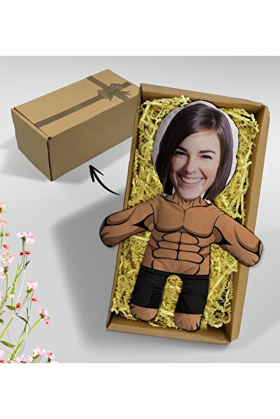 Bk Gift Hediye Kutusunda Kişiye Özel Eğlenceli Surat Bebek Yastık-19, Arkadaşa Hediye, Sevgiliye Hed