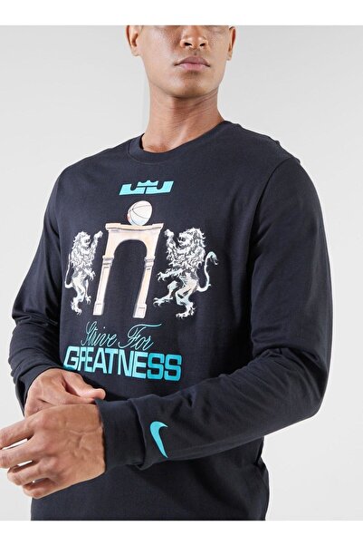 Nike LeBron Презентація Чорна чоловіча футболка з довгими рукавами Jacob Roch...