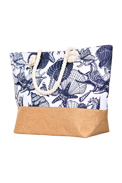 MORANO Waterproof Beach and Shopping Bags, Large Zipper Tote Bag, Shoulder Bags