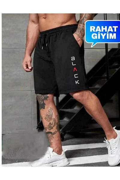 DAXİS Sportwear Company Pantaloni scurți din bumbac imprimat pentru bărbați - Pantaloni scurți pentru bărbați cu croială relaxată