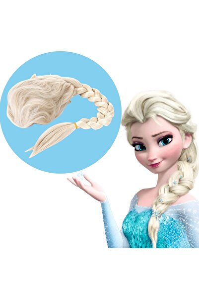 China Bazaar Elsa Frozen Sarışın Örgülü Peruk Saç - Cosplay, Doğum Günü, Kost...