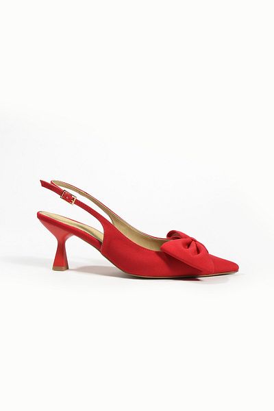 Seniorah Red Satin - Audaz Women's Pointed Toe Heeled Shoes