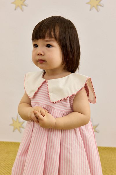 Fahhar Kids Rochie cu decolteu în V cu model - roz