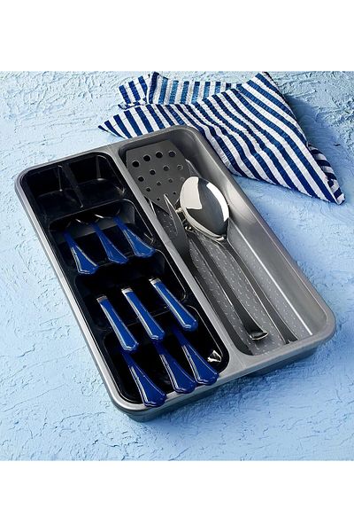 COOYA Plastic Knife Block Holder In Drawer,Knives Storage Rack,Kitchen Stand Cabinet Tray