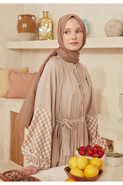 Fresh Thin Cotton Voile Shawl, Finic Bark