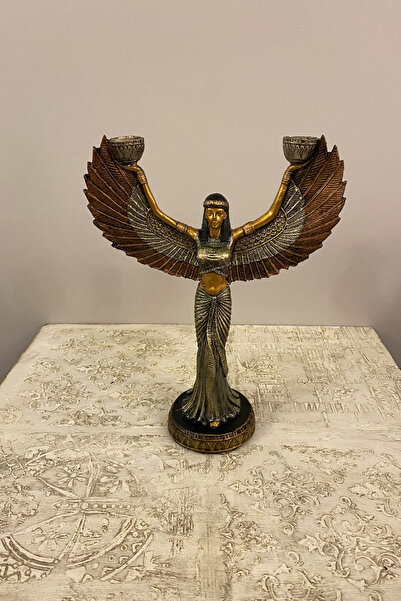 Tasarloxi Antik Mısır Tanrıçası İsis Şamdan Mumluk