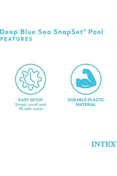 COOYA Non-inflatable children's pool,539 gallon capacity,244*46cm,with marine life patterns,blue