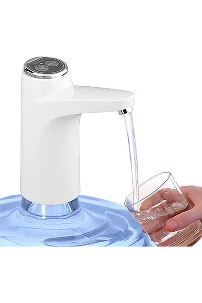COOYA Water Dispenser Pump, Water Bottle Pump, USB Charging for 3-5 Gallon(White)