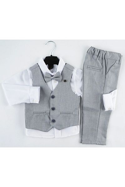 Mc Emirix Kids Wear 3 Button Badge Vest Suit 3 Pieces