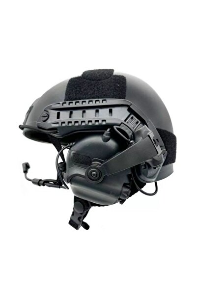 Opsmen Earmor EARMOR M32X PLUS Kask Atış Kulaklığı Kulak Koruma Telsiz Yuvalı (Black) Siyah