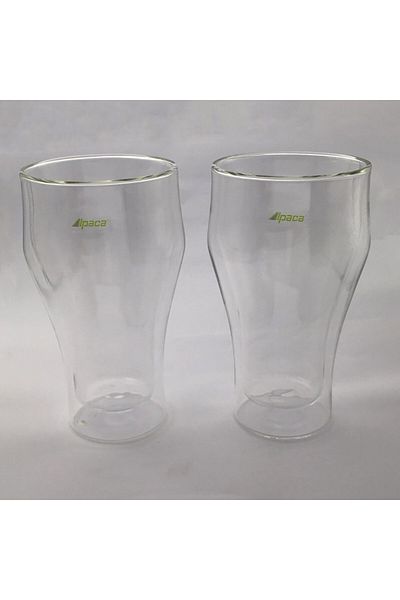 Generic 2-piece double-walled glass cup set