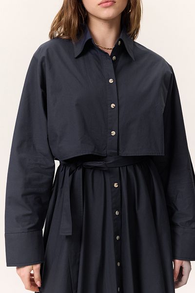 Manuka Košilové šaty ve stylu TRENCH NAVY BLUE