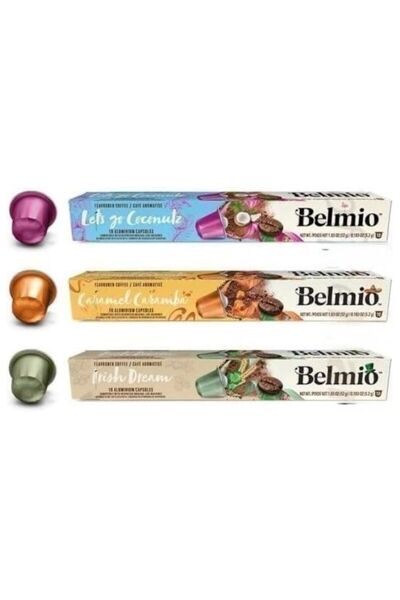 Belmio كبسولات قهوة بنكهات متنوعة، متوافقة مع خط إنتاج نسبرسو الأصلي، عبوة من...