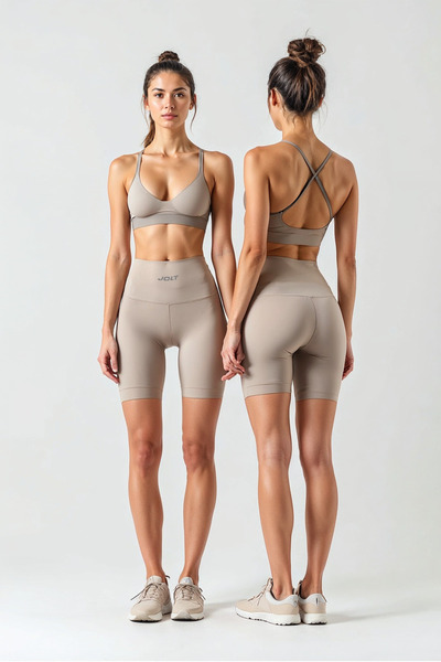 JOLT Γυναικείο κοντό κολάν σε μπεζ χρώμα Μοντέλο No: 001