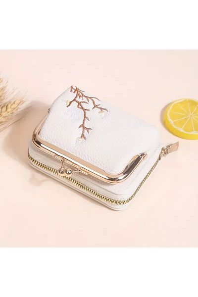 ELİŞİ MODA Convenient Mini Women's Wallet with Zipper, Snap Fastener, Gift