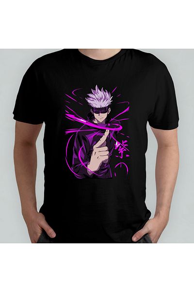 Pixxa Unisex Jujutsu Kaisen Satoru Gojo 100% βαμβακερό μπλουζάκι ποδηλάτου μοντέλο 14