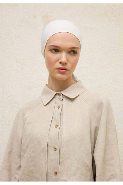 Fresh White Plain Seamless Eva Bonnet