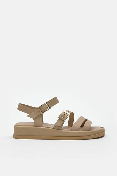 NILUFARR Licina Nude Genuine Leather Women's Sandals