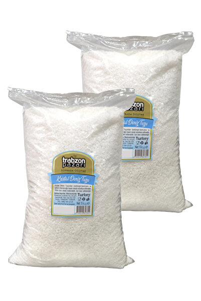 TRABZON PAZARI Rafinesiz, Iyotsuz Kristal Deniz Tuzu 2x1 Kg