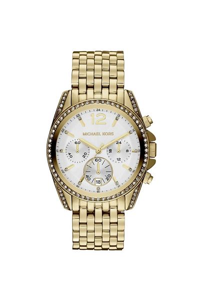 Michael Kors Women's Wristwatch Stainless Steel Yellow Gold