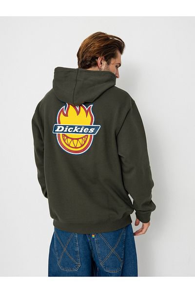 Dickies Ανδρικό πράσινο hoodie Dickies X Spitfire Hoodie Olive Green