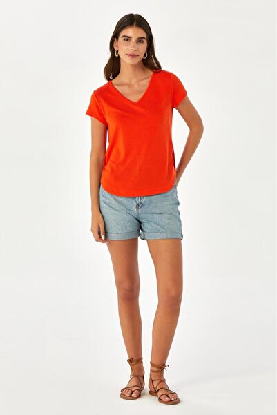 İKİLER V Yaka Yanı Ve Kolu Düğmeli Bluz 024-1030